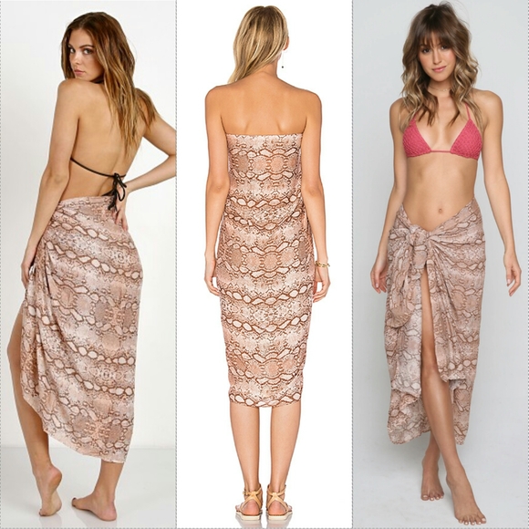 New acacia swimwear kuau pareo python sarong OS - Picture 3 of 5